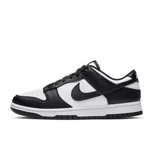 Nike Black and White Dunk Low Rise Sneaker , 8